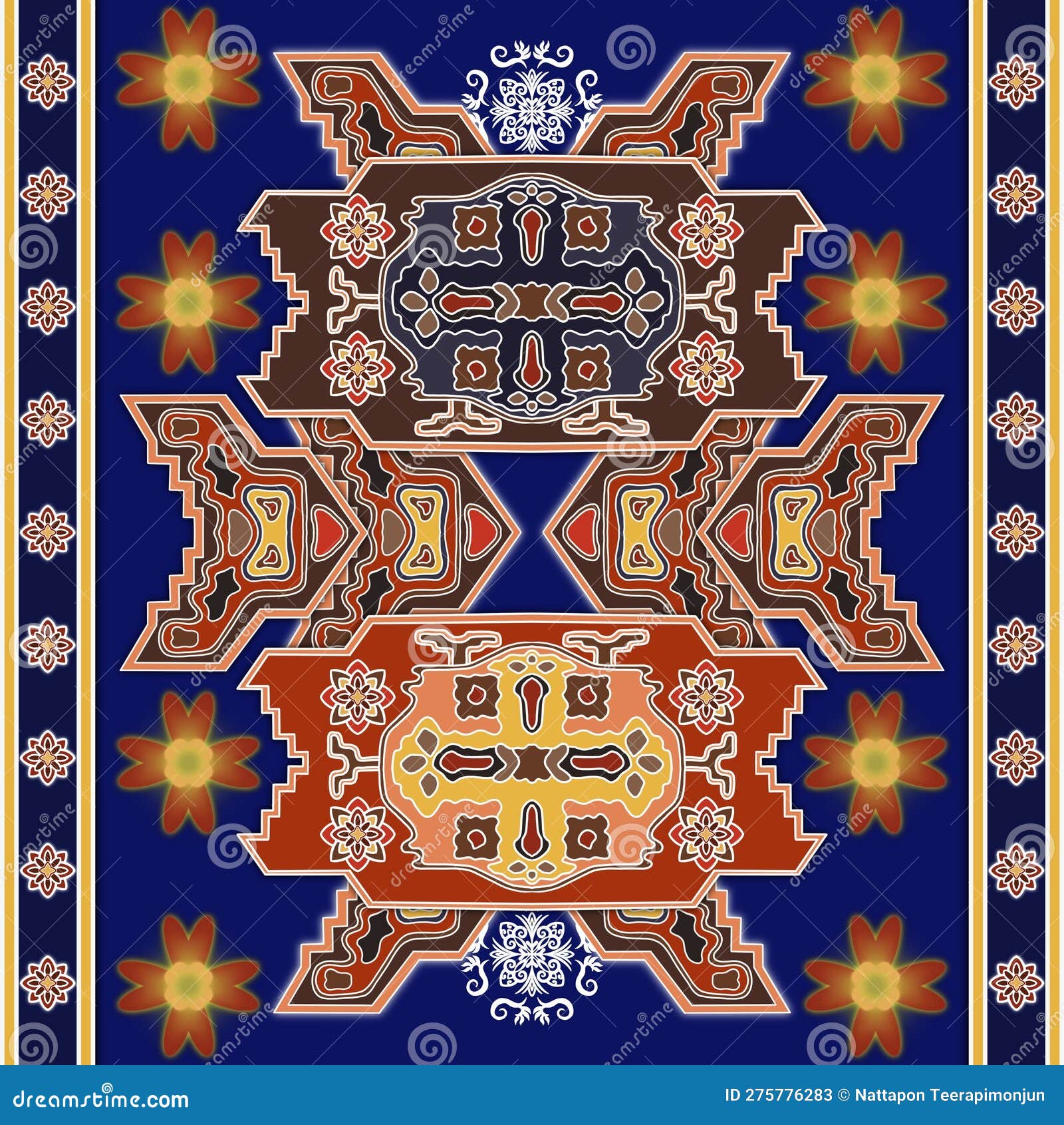 east asian style sarong pattern, thai-laos sarong pattern, middle eastern asian art fabric pattern, paisley pattern